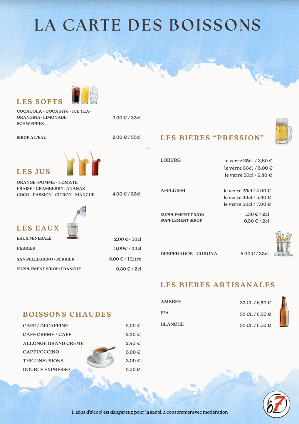 Carte des Boissons & Vins